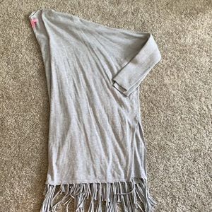 Lilly Pulitzer open fringe cardigan